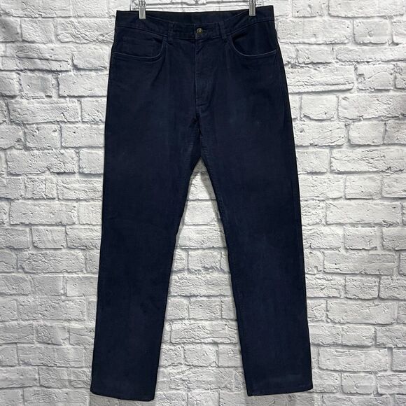 Brooks Brothers 346 Pants Men Blue Cotton Corduroy Chino Straight Leg Size 34X32 - Picture 2 of 12
